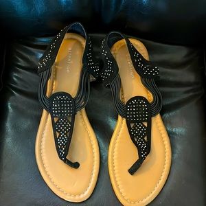 Cute Black Studded Sandals